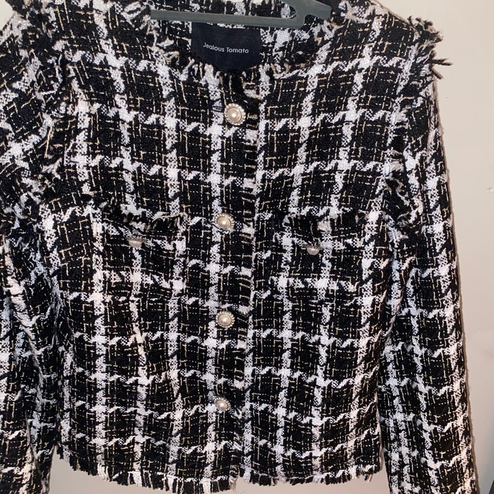Black & White Tweed Jacket